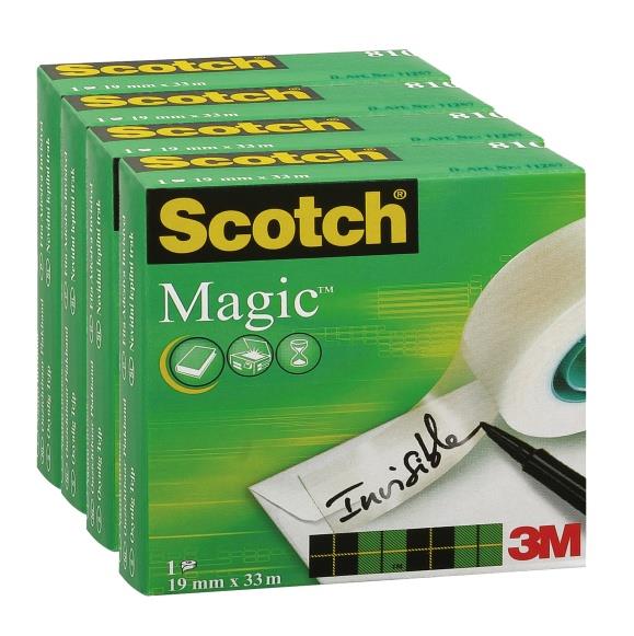 72801 3M FT510058470 Tape SCOTCH&#174; Magic 810 19mmx33m (4) 